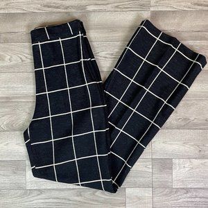 Vintage Arbe Imports Plaid Made in Italy Flare Wool Pants Black sz 12 (US sz 8)